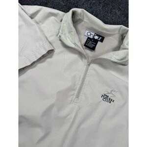 OnTour The Players Club Golf Windbreaker Pullover Jacket XL Beige Quarter Zip